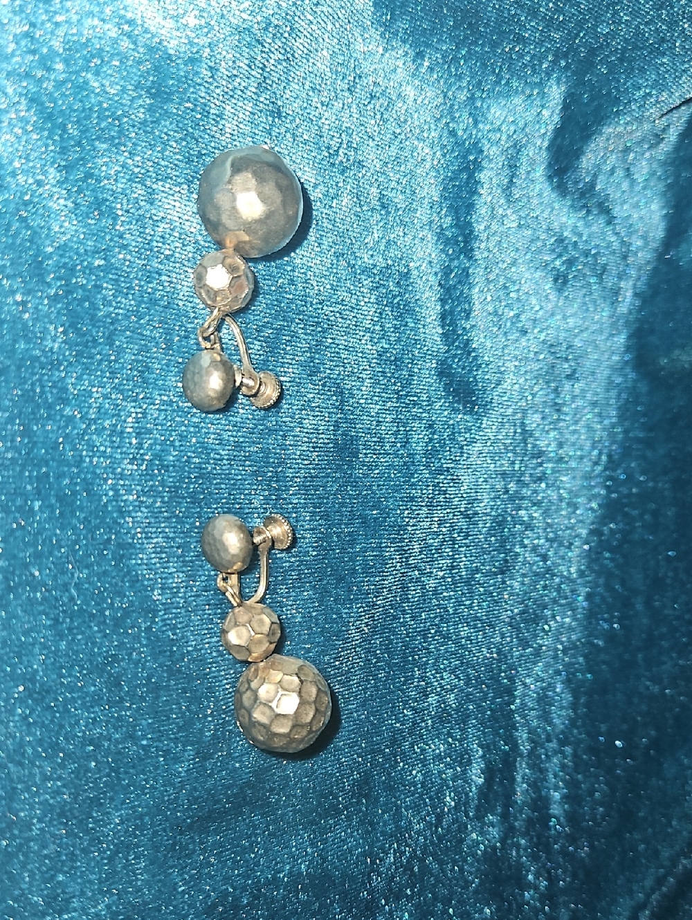 Antique gold-tone Faceted Drop Earrings